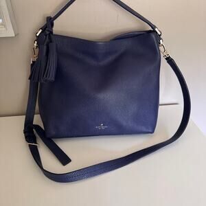 Kate Spade New York Blue Orchard Street Small Natalya Satchel Pebbled Leather